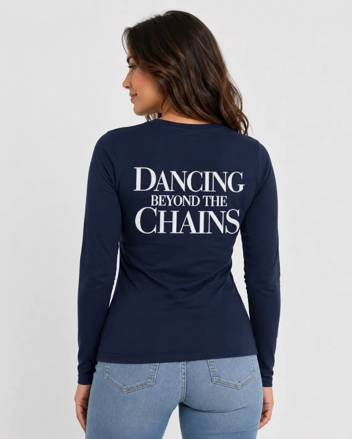 Broken Doesn’t Mean Defeated Women’s Long-Sleeve Shirt — Dancing Beyond the Chains - Image 2